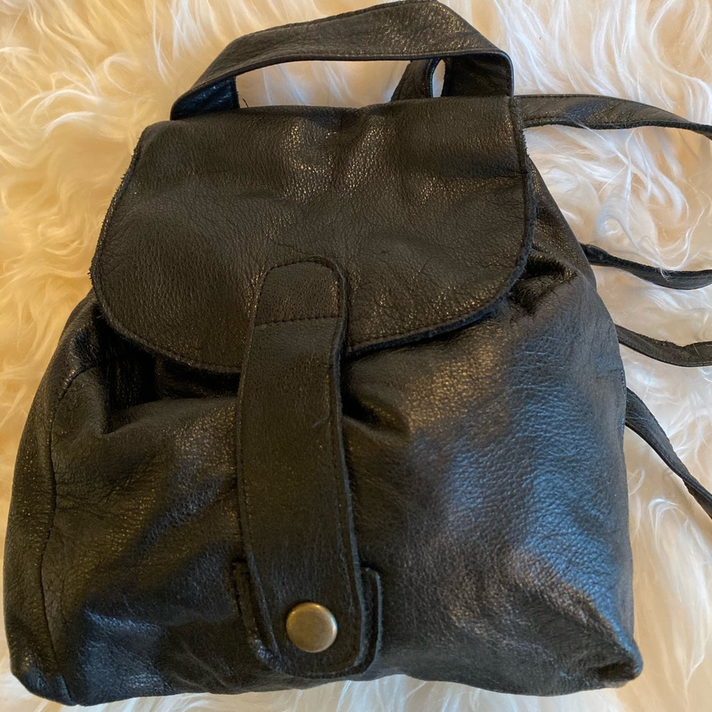 Urban Outfitters Recycled Leather Mini Backpack